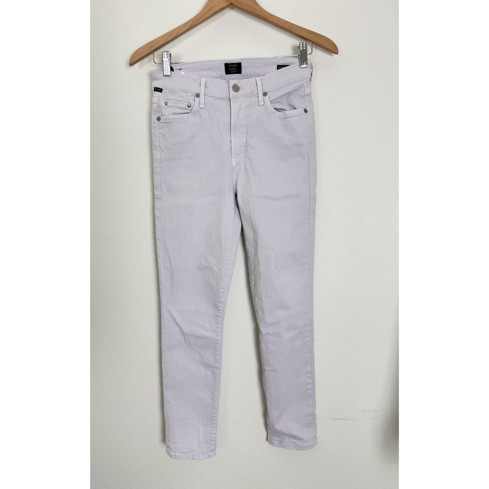 Citizens of Humanity Jeans Rocket Crop High Rise Skinny Womens 27 Lilac Pastel
